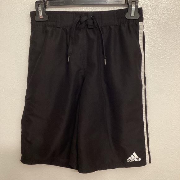 adidas Other - Adidas Black Swim Trunks with Drawstring Waistband